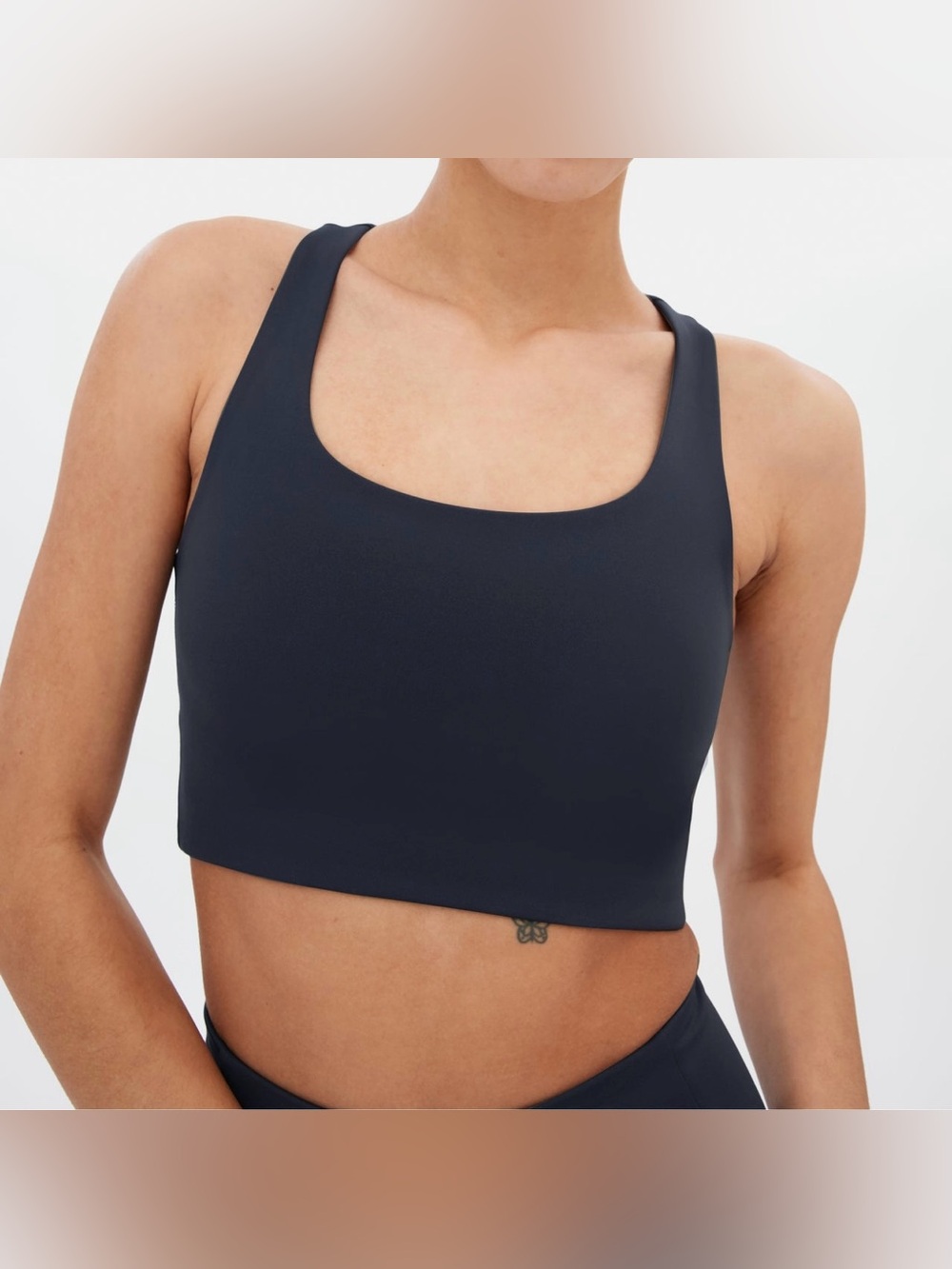Girlfriend collective grey Skyline Paloma Racerback Bra size L